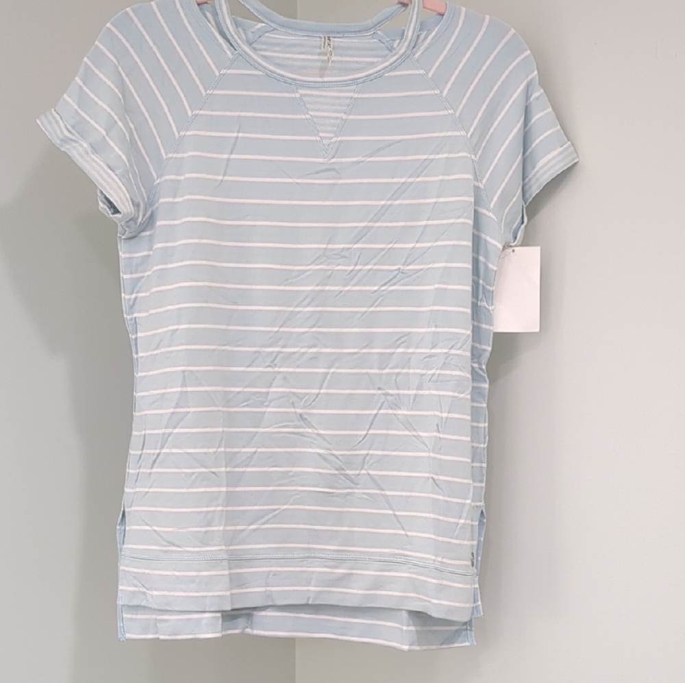 Calvin Klein Gray and White Fitted Short Sleeve T-Shirt